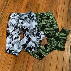 Two pairs of workout leggings